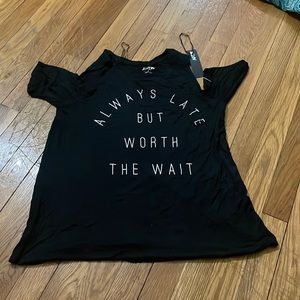 Cold Shoulder Graphic Tee